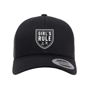 GIRLS RULE - CASQUETTE AVEC FILET NOIR